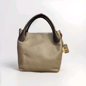 Valentina Taupe (Grey) Satchel With Crossbody Strap